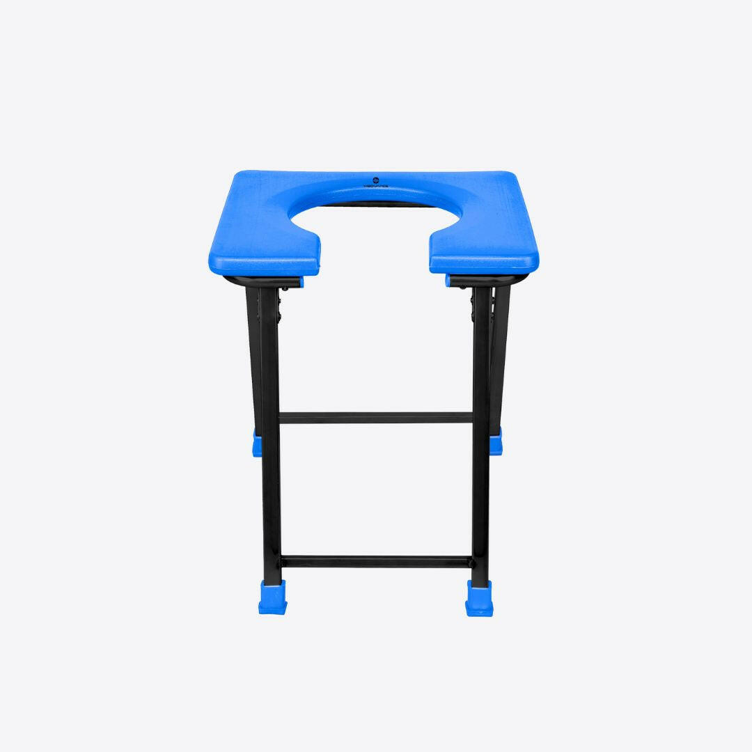 Medvance Portable Folding Commode Stool, Square