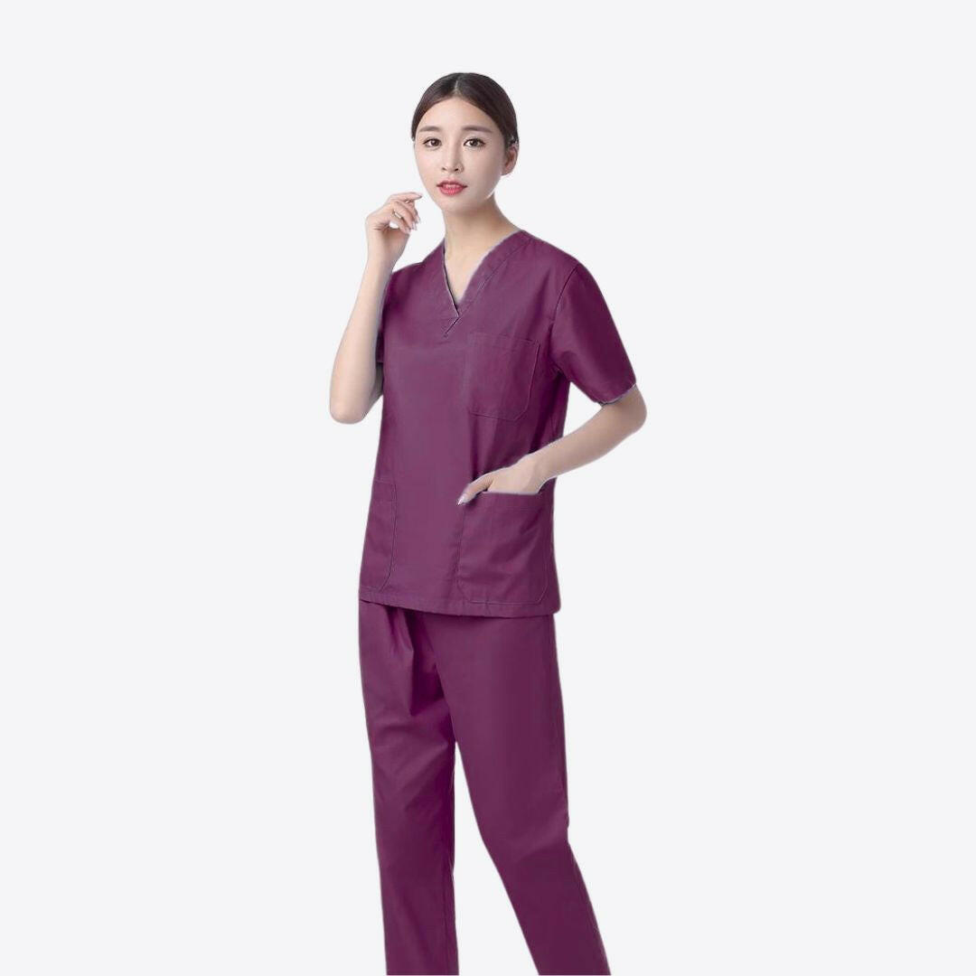 Medvance Classic Scrub Suit, Wine