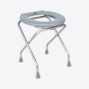 Medvance Portable Folding Commode Stool, Round