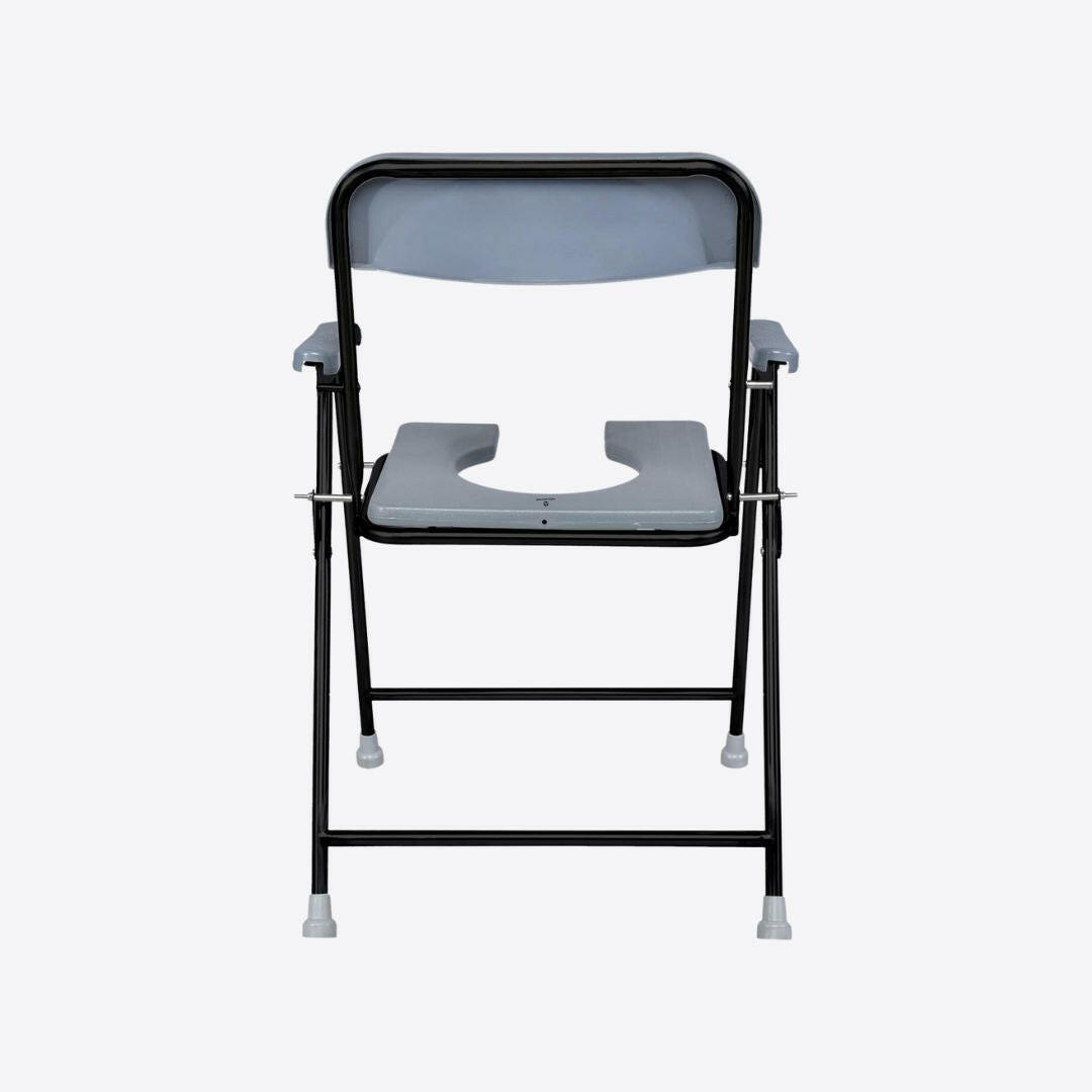 Medvance Portable Folding Commode Chair, Powder Coated, 313