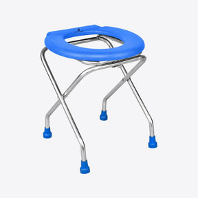 Medvance Portable Folding Commode Stool, Round